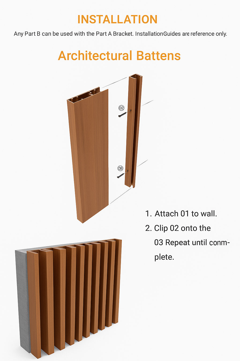 Batten Kit Aluminium Snap Fit Batten | Luxpanels